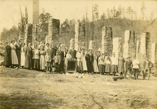 Group after the fire