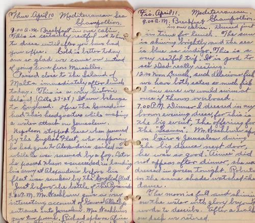 Diary April 10 & 11, 1930
