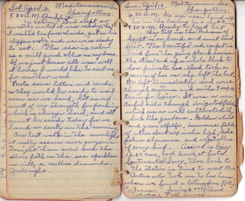Diary April 12 & 13, 1930