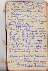 February 9, 1930 diary entry