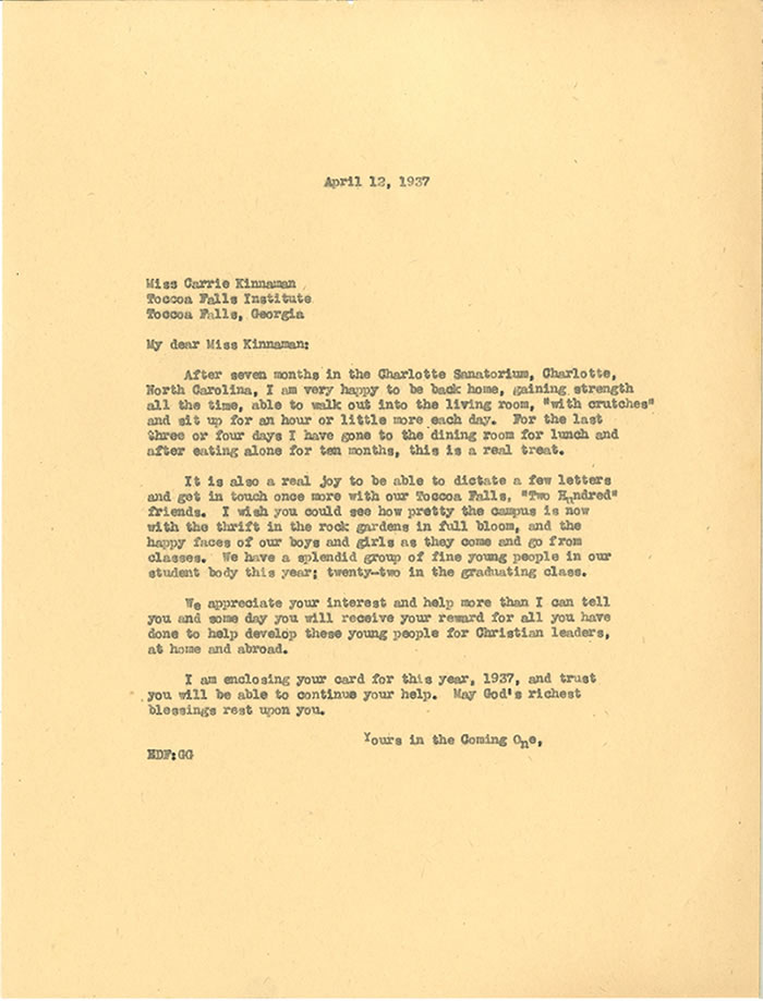 letter dated April 12, 1937