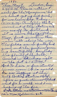 May 8, 1930 diary entry