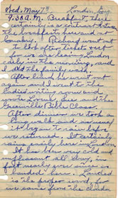 May 7, 1930 Diary entry