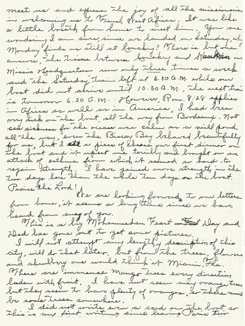 Letter to Kelly and Alice Barnes